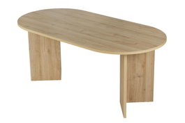 Hannah Home Mesa de comedor extensible de roble Cádiz, tablero de partículas con melamina, 180x75x90 cm, capacidad de carga 70 kg